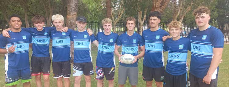 Boys at Touch football